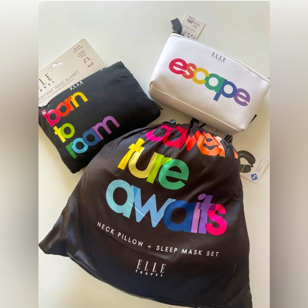 NEW Elle Travel Pillow 3 Piece Set